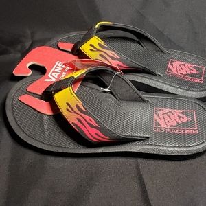 Mena vans flame flip flop size 7